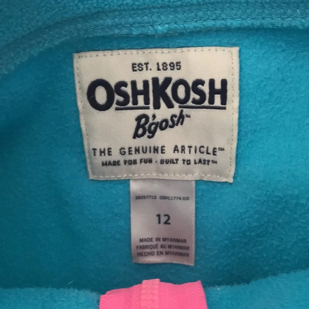 OshKosh Fleece Zip-Ups (girls' size 12)